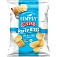 Simply Frito Lay Ruffles Potato Chips Sea Salt, Party Size, 13 oz