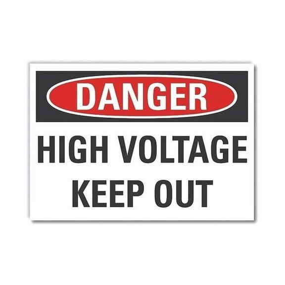 Lyle Danger Sign,10" W,7" H,0.004" Thickness LCU4-0441-ED_10x7