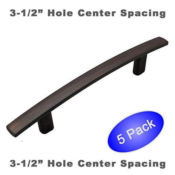 Cosmas 2363-3.5ORB Oil Rubbed Bronze Subtle Arch Cabinet Hardware Handle Pull - 3-1/2" Hole Centers - 5 Pack