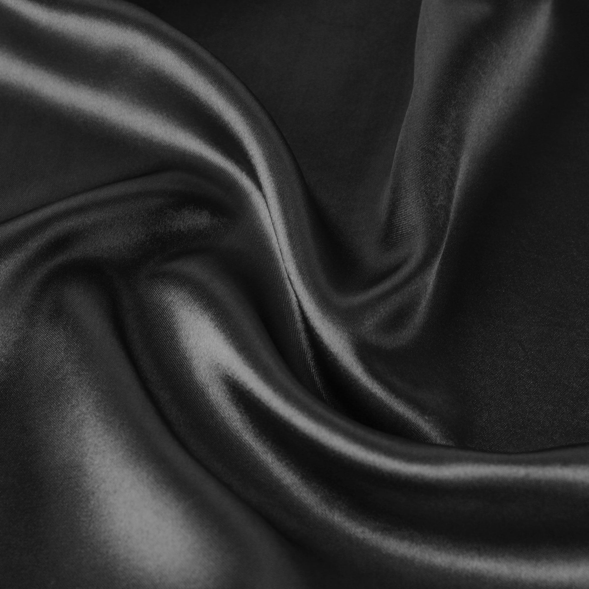 Unique Bargains Satin Body Pillowcases 2 Pcs Zipper Closure Black 20"x48"