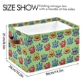 thumbnail image 4 of Yayeee Canvas Storage Basket with Handles for Shelves Fabric Bins Closet Organizer, Cute Monsters Pattern, 4 of 8