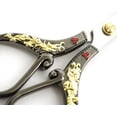 thumbnail image 2 of Heirloom Craft Embroidery Scissors w/Decorative Cast Handles Gold Dragon Relief w/Red Crystals, 2 of 4