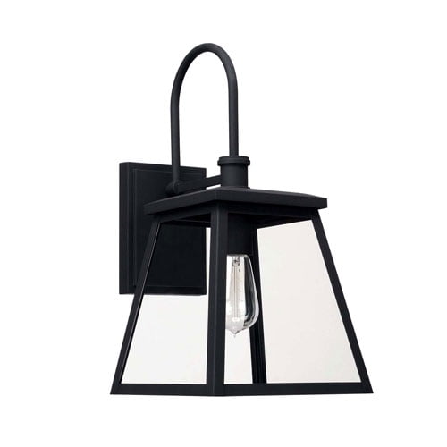Capital Lighting 926812bk Belmore 1 Light Outdoor Wall Mount Black Finish With Clear Glass Com Light Outdoor Wall Mount Black Finish, Outdoor Lighting Wall Mount Plate