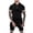 Black, variant on Stamzod 2 Piece Outfit for Men Oversize Shorts Set Short Sleeve Button Up Casual Sweatsuit Fashion Colorblock Tracksuit Set