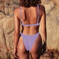 thumbnail image 5 of Sngxgn Bikini Set for Women Two Piece Swimsuit High Waisted V Neck Ruched Front Wide Straps(H,XL), 5 of 6