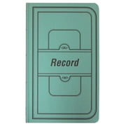 National® Brand Sewn Canvas Account Book, 12 1/8 x 7 5/8, 50% Recycled, Green, 35 Lines Per Page, Book Of 150 Pages