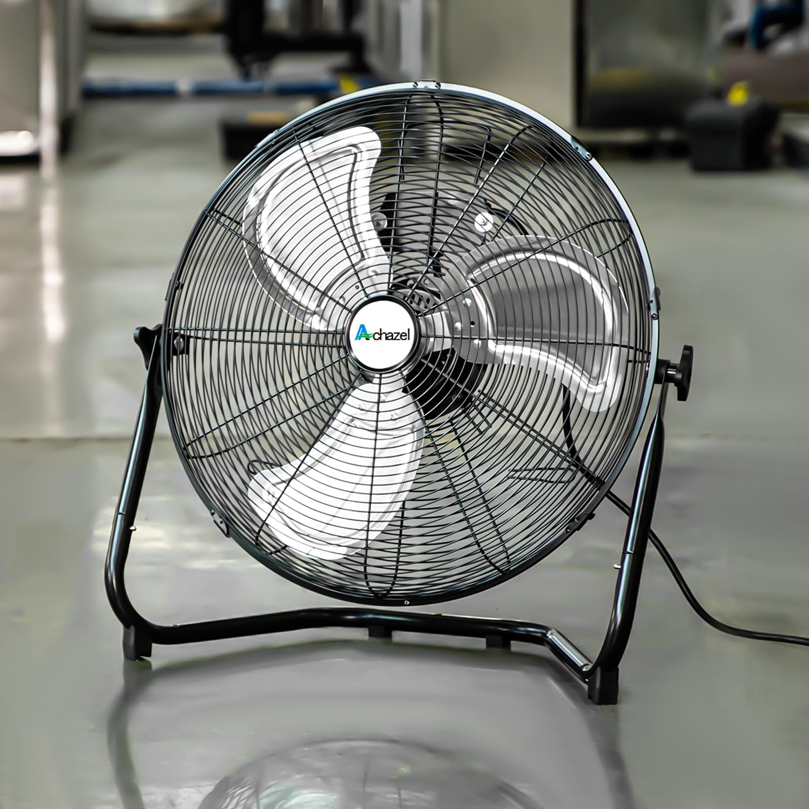 Achazel 20" High Velocity Floor Fan 3-Speed 4650 CFM Industrial Shop Fan Heavy Duty Metal with Wall Mount System for Garage Workshop Commercial Use