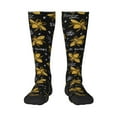 thumbnail image 2 of Lsque Hohey Bee Golden Embroidery Printed Crew Socks Men's Women's LightWeight Thin Casual Calf Socks ,Knee High Socks,Cotton Socks, 2 of 9