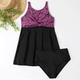 thumbnail image 4 of Maillots de Bain pour Femmes Grande Taille, Robe de Bain Tankini pour Femmes avec Shorty, Deux Pièces, Maillot de Bain à Col en V, Robes Mini Fluides pour Femmes P-3TG, Maillots de Bain Femme en Liquidation, 4 of 5