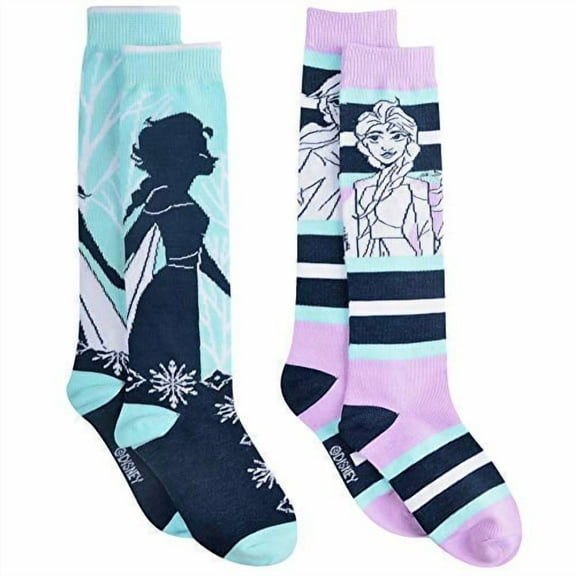Frozen Girls' Socks, Small; Kids Shoe Size 7-10