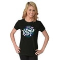 thumbnail image 4 of Retro Galaxy Positive Hippie Quote Womens Fitted Plus Size Graphic Tee Brisco Brands 2X, 4 of 5