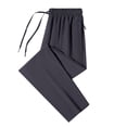 thumbnail image 5 of snowsong Mens Pants Mens Sweat Pants Mens Guard Pants Loose Ice Silk Solid Sports Leggings Joggers For Men Dark Gray XXL, 5 of 5