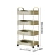 thumbnail image 3 of Carrito de almacenamiento con ruedas de 4 niveles y reposabrazos | Organizador de plástico para cocina y baño | Carrito multiusos móvil para sala, dormitorio y oficina, 3 of 6