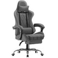 thumbnail image 3 of Homall Gaming Chair Fabric Computer Chair Massage Game Chair Cloth Office Chair with Headrest, Lumbar Support & Footrest,Gray, 3 of 7