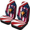 thumbnail image 5 of Uourmeti Automotive Vehicle Cushion Interior Breathable Car Seat Covers Polyester Protect Easy to Install, Fit for Cars Trucks most Cars, Eagle USA Flag, 5 of 10