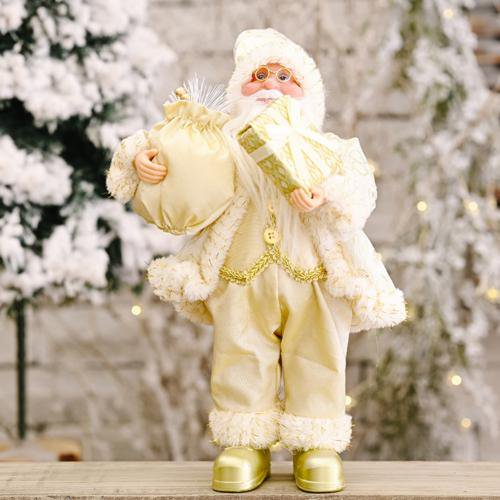 Santa Claus Figurine Resin Blue Santa Sculpture Holiday Standing