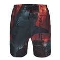 thumbnail image 3 of Vsdgher Red Moon Shark Sailboat Men's Beach Shorts, Surfing shorts, Swim trunks, Quick Dry Swim Trunks for Surfing Beach Fun -Large, 3 of 6