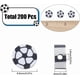 thumbnail image 2 of 200 piezas de cuentas de arcilla con forma de balón de fútbol para hacer bisutería deportiva., 2 of 5
