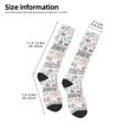 thumbnail image 2 of Xecao America Landmarks2 print thigh-high socks, crafted for both men and women with a stretchy, high-opaque design perfect for daily wear, 2 of 6