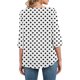 thumbnail image 3 of Qarigey Camisa de mujer Estampado de media manga Top Camisa de mujer Estampado de medio cuello Blusa informal Prendas para la parte del cuerpo Manchas negras blancas S, 3 of 5