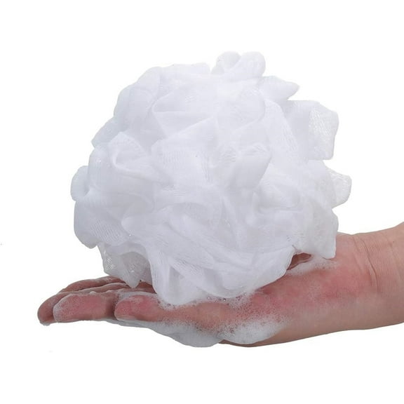 Scheam Bath Sponge Loofah Shower Pouf White Mesh Shower Puff (60g/Pcs)