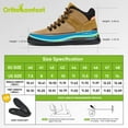 thumbnail image 3 of OrthoComfoot Men's Hiking Boots with Arch Support, Water Resistant Outdoor Walking Shoes, Plantar Fasciitis Orthopedic Sneakers, 3 of 6