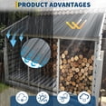 thumbnail image 6 of 20pcs Metal Roofing Panels, 6ft Corrugated Metal Roof Panels with Screws, Heavy Duty Waterproof Galvanized Steel Roof Sheets for Outdoor Carport, Garage, Shed, Warehouse, Porch, Pergola, Patio, 6 of 8