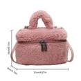 thumbnail image 3 of Mini Bolso Con Asa Superior Hombro para Mujer Mullido Correa Ajustable Felpa, 3 of 9