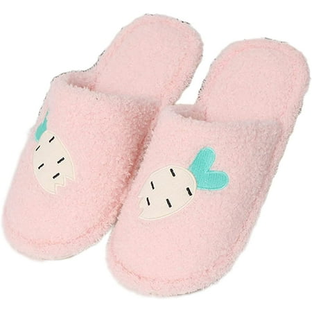 

PIKADINGNIS Cute Animal Slippers For Women Warm Winter House Shoes Memory Foam Fuzzy Pplush Slipper