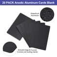 thumbnail image 4 of Uxcell 20 Pack Metal Business Cards Anodized 0.8mm Thick Anodized Aluminum Blanks Name Card 3.4x2.1Inch Laser Engrave Printable Name Card for Custom DIY, Black, 4 of 7