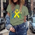 thumbnail image 1 of UANWENN T-Shirts Décontractés pour Femmes avec Imprimé Ruban de Sensibilisation au Cancer, Manches Courtes, Col Rond, Style de Base pour le Quotidien, T-Shirts Surdimensionnés pour Femmes, Haut Athlétique à Manches Courtes, Haut Femme Ample Femmes, 1 of 4