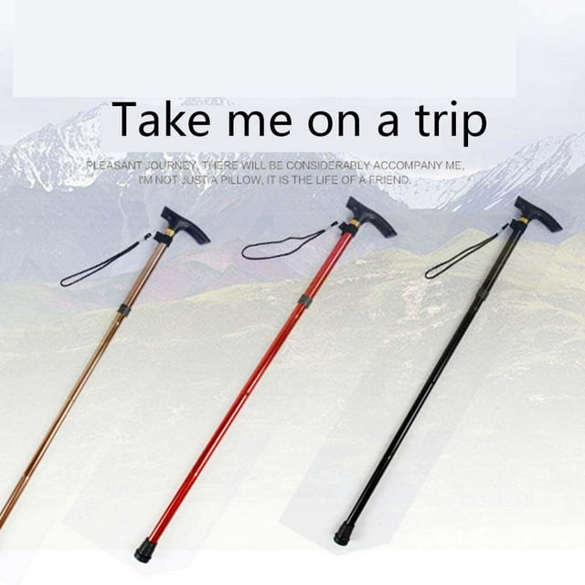 Cannes Pliables Ajustables Aide à la Marche Portable pour Aînés Bâtons Ajustables pour Aînés avec Poignée Coussin pour Randonnée en Plein Air Randonnée