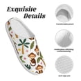 thumbnail image 5 of Balery Monkeys Swinging from Palms Pattern Women's Fuzzy Memory Foam Slippers Fluffy Winter House Shoes Indoor and Outdoor-37/38, 5 of 7