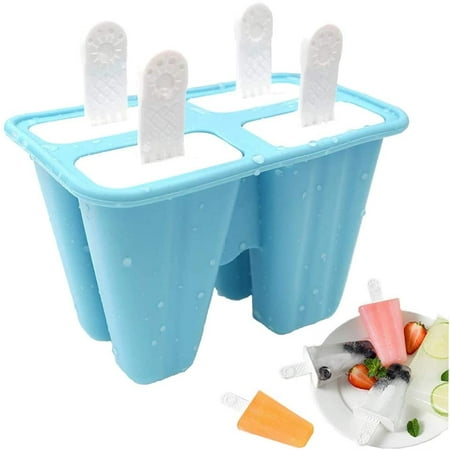 

Popsicle Molds Popsicle Maker Popsicle Mould 4 Grid Silicone Ice Pop Molds Classic Molds Ice Cream Mold Reusable Easy Release Ice Pop Make