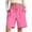 pink, variant on ClodeEU Women's Elastic Waist Knee Length Shorts,Loose Fit Casual Summer Bermuda Pants Gray,Womens Plus XXL