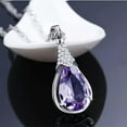 thumbnail image 4 of GKNET Women Amethyst Angel Tears Pendant 925 Sterling Silver Necklace Fashion Jewelry-silver, 4 of 5