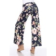 thumbnail image 3 of White Mark Pantalon Palazzo à Fleurs pour Femmes, 3 of 4