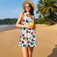 thumbnail image 3 of Easygdp Color Balls para Vestido Transpirable de Mujer, Vestido Suelto de Manga Corta con Pliegues y Bolsillos para el Verano, 3 of 7