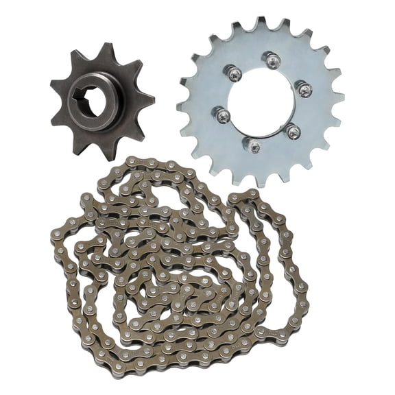 410 16T Rear Sprocket 33mm   140 Links 410 Chain   9T Motor Sprocket 11mm Bore for Electric Scooter E-Bike Motorized Bicycle Tricycle Trike MTB Drive Kit