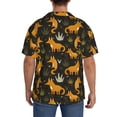 thumbnail image 5 of Fotbe Funny Fox by the Field print Short Sleeve Button Down Shirts for Men Casual Summer Beach Wrinkle Free Shirt-X-Large, 5 of 7