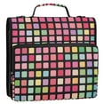 thumbnail image 5 of FORMRS Zipper Binder with Shoulder Strap 1.5-inch Ring 500 Sheet Capacity File Bag, Colorful Block Pattern, 5 of 5