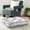 Silver, variant on SAFAVIEH Belia Solid Floor Pillow, 19" x 19", Silver