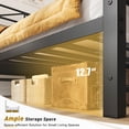 thumbnail image 6 of EnHomee King Size Metal Platform Bed Frame Metal Bed Frame King with Headboard & Footboard Bed Frame with LED Lights & Storage,Noise Free,Black, 6 of 8