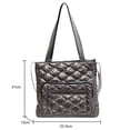 thumbnail image 3 of Bolsa acolchado de algodón acolchado de hombro de invierno de nailon para mujer para fiesta (plata), 3 of 3