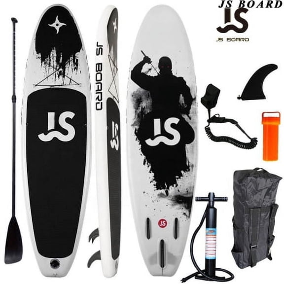 WINGOMART 11' Inflatable Stand Up Paddle Board 11'x32"x6" w/ Premium SUP Accessories & Carry Bag, Wide Stance Bottom Fin for Paddling, Non-Slip Deck, Youth & Adult, 335cm Board upgraded w/ 3 Fish Fin