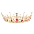 thumbnail image 1 of KAKOWELY 1 corona de novia de cristal de cobre antiguo de forma redonda de estilo barroco., 1 of 5