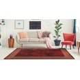 thumbnail image 2 of Ottomanson Machine Washable Non-Slip Rubberback Border 5x7 Indoor Area Rug, 5' x 6'6", Red, 2 of 9