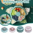 thumbnail image 6 of Wovilon Plates Double Layer Candy And Dried Fruit Plate Creative Rotating Design Dessert Plate, 6 of 6