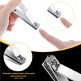 thumbnail image 5 of 6 Pieces Straight Nail Clippers for Thick Nails Edge Toenails Clippers Stainless Steel Nails Cutters Heavy Duty Fingernail Clipper for Men Women, 5 of 5