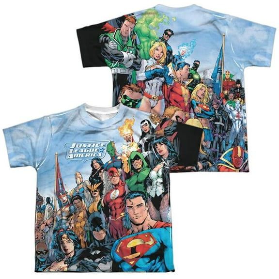 Jla - Justice League Of America - Youth Short Sleeve Shirt - X-Large